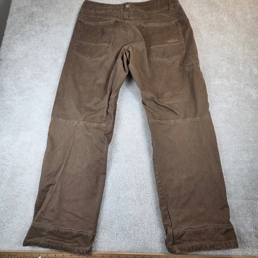 Kuhl Rydr Mens 36x30 Brown Articulated Knee Twill Outdoor Hiking Pants